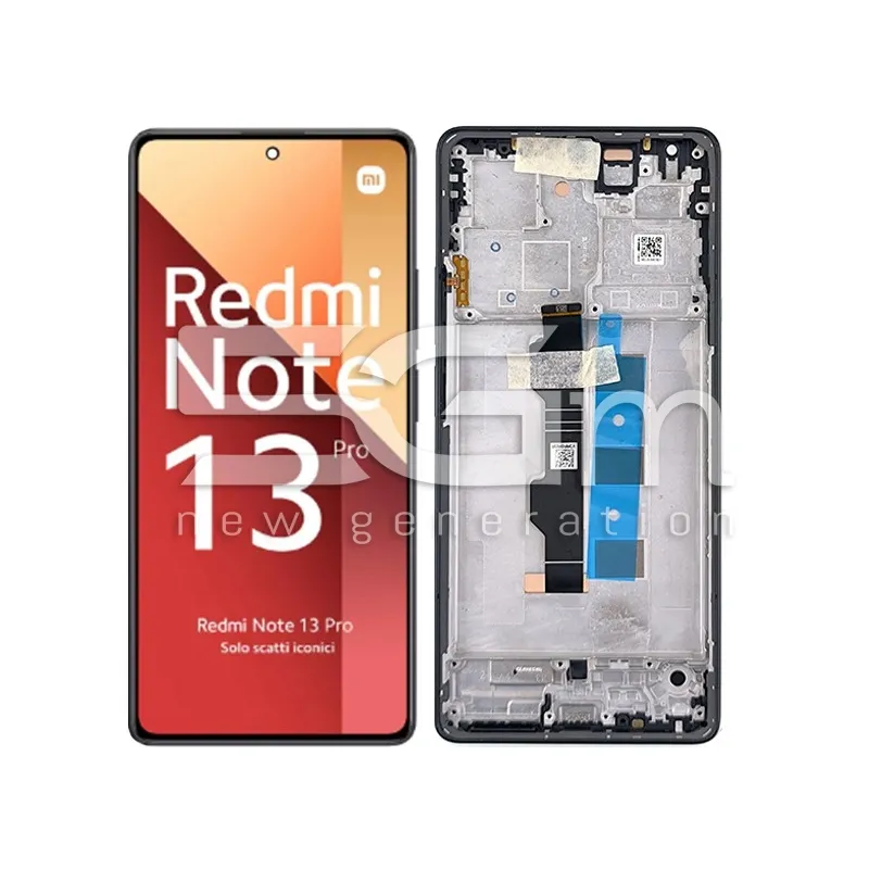 Display Touch + Rahmen Schwarz Xiaomi Redmi Note 13 Pro 4G Ori | 5G-M
