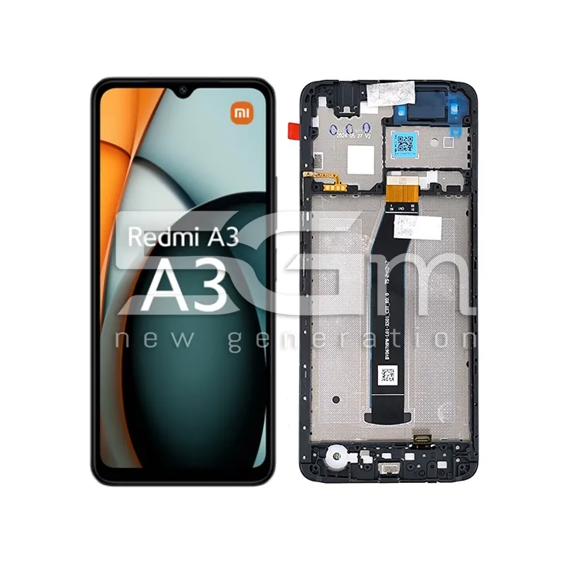 Kijelző Érintőképernyő + Keret Fekete Xiaomi Redmi A3 Ori | 5G-M Webáruház