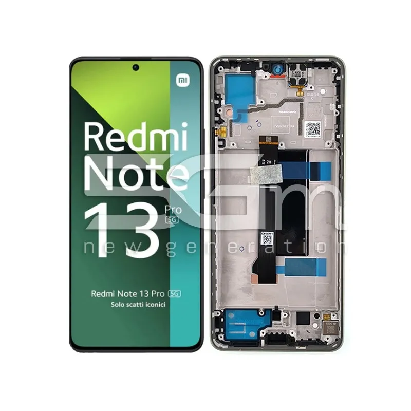 Display Touch + Rahmen Green Xiaomi Redmi Note 13 Pro 5G Ori | 5G-M