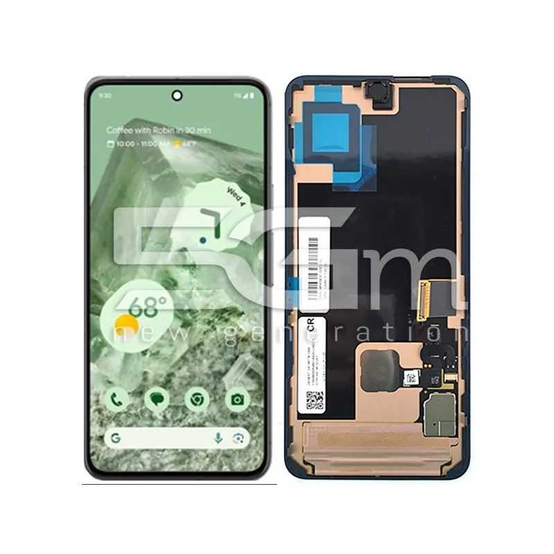 Google Pixel 8 Eredeti Kijelző + Fekete Keret | G949-00555-01 | 5G-M