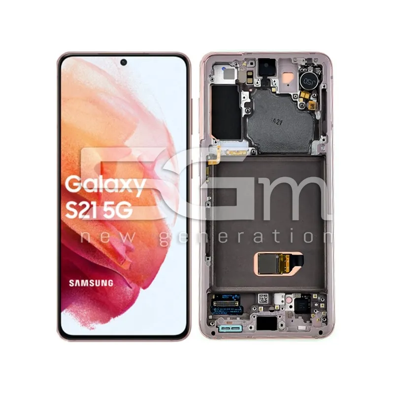 Display Touch + Rahmen Phantom Pink Samsung SM-G991 S21 Ori | Online Shop 5G-M