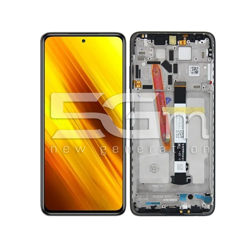 Kijelző Érintő + Keret Fekete Xiaomi Poco X3 Pro Ori | 5G-M