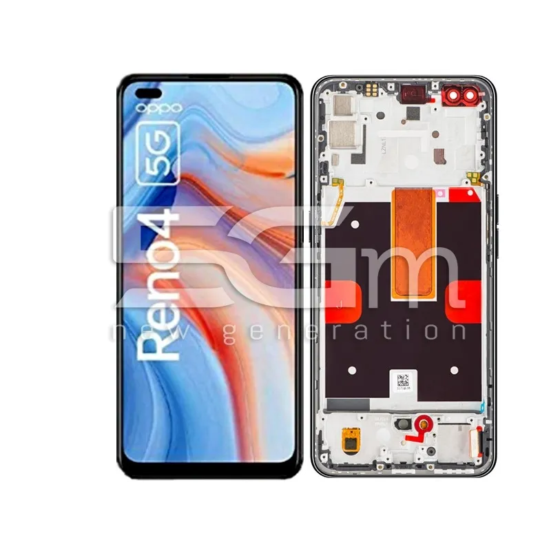 Display Touch + Frame Space Black OPPO Reno 4 5G Ori | Store Online 5G-M