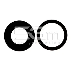 Achtercamera Glas Black + Stickers iPhone 16 - 16 Plus | 5G-M