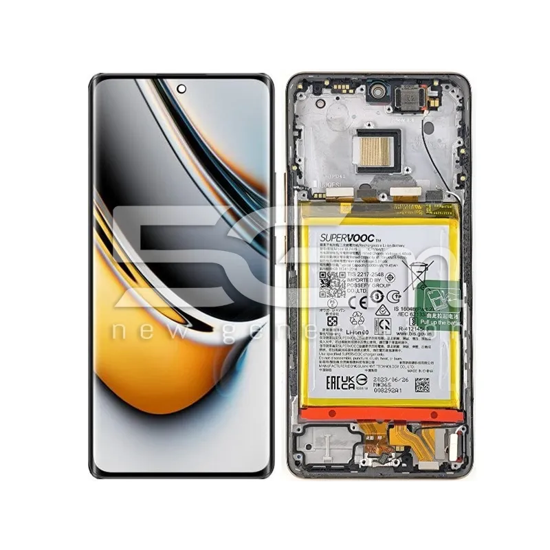 Kijelző és Érintőképernyő + Keret Sunrise Beige Realme 11 Pro (Kiszerelt) | 5G-M