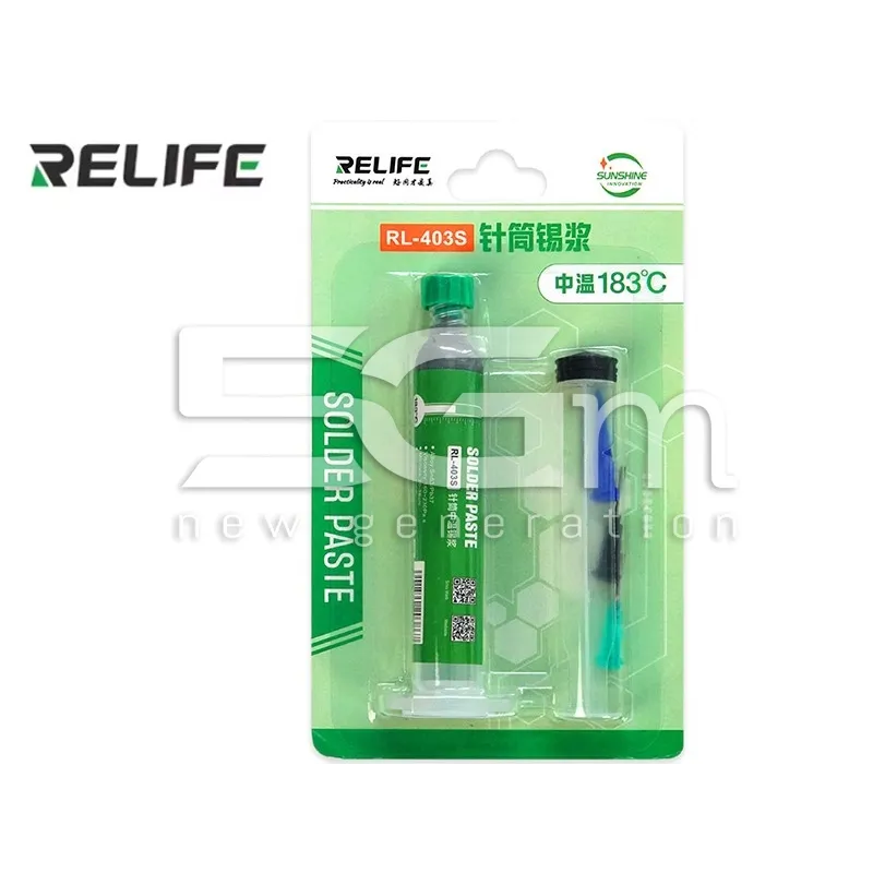 ReLife RL-403S Forrasztópaszta 183°C 10cc | 5G-M Online Áruház