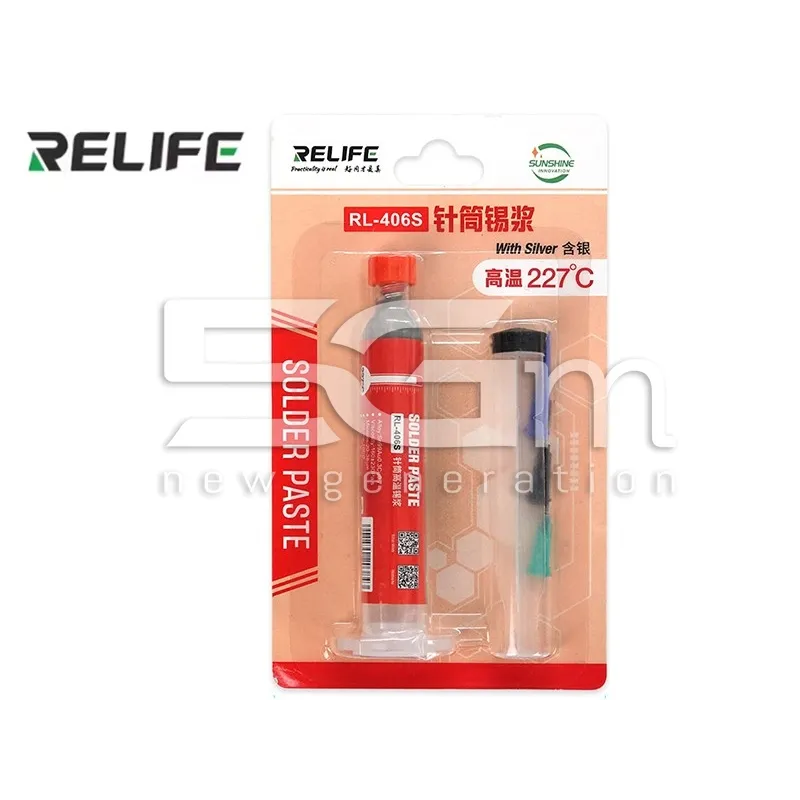 ReLife RL-406S Pasta Saldante Lead-Free 227° 10cc | Store Online 5G-M