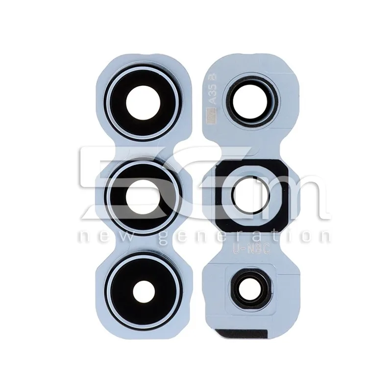 Kameraglas hinten + Rahmen Ice Blue Samsung A35 5G | 5G-M