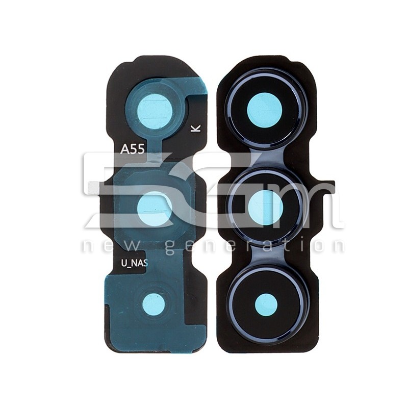 Vetrino Camera Posteriore + Frame Navy Blue Samsung SM-A556B A55 5G