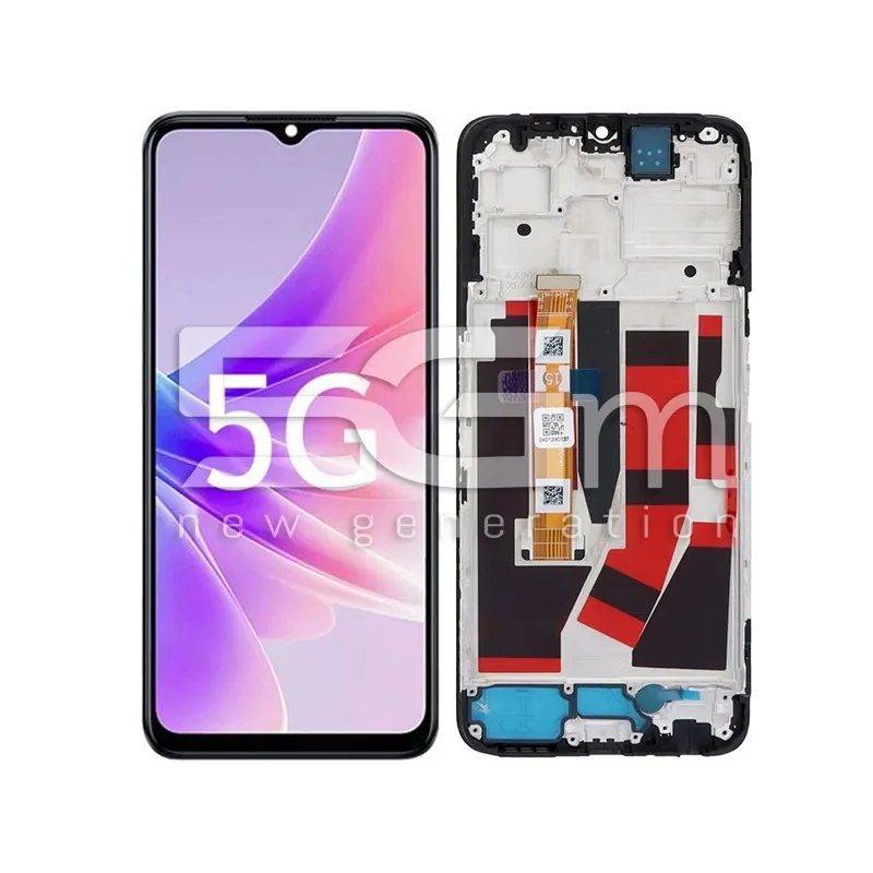 Écran Tactile + Châssis Noir OPPO A77 5G (IPS) | 5G-M