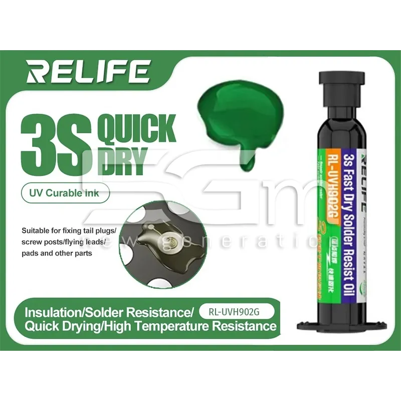RELIFE RL- UVH902G Pasta Polimerizzazione UV in 3 Secondi Verde | Store Online 5G-M