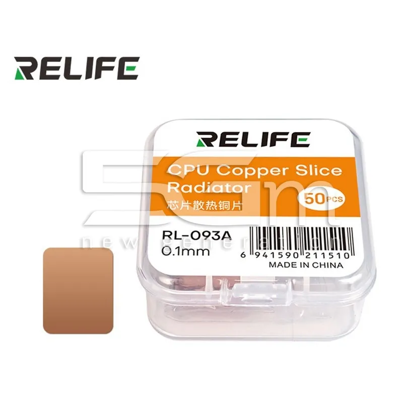RELIFE RL-093A – Dissipatori in Rame per CPU 0.1mm (50 PCS) | Store Online 5G-M