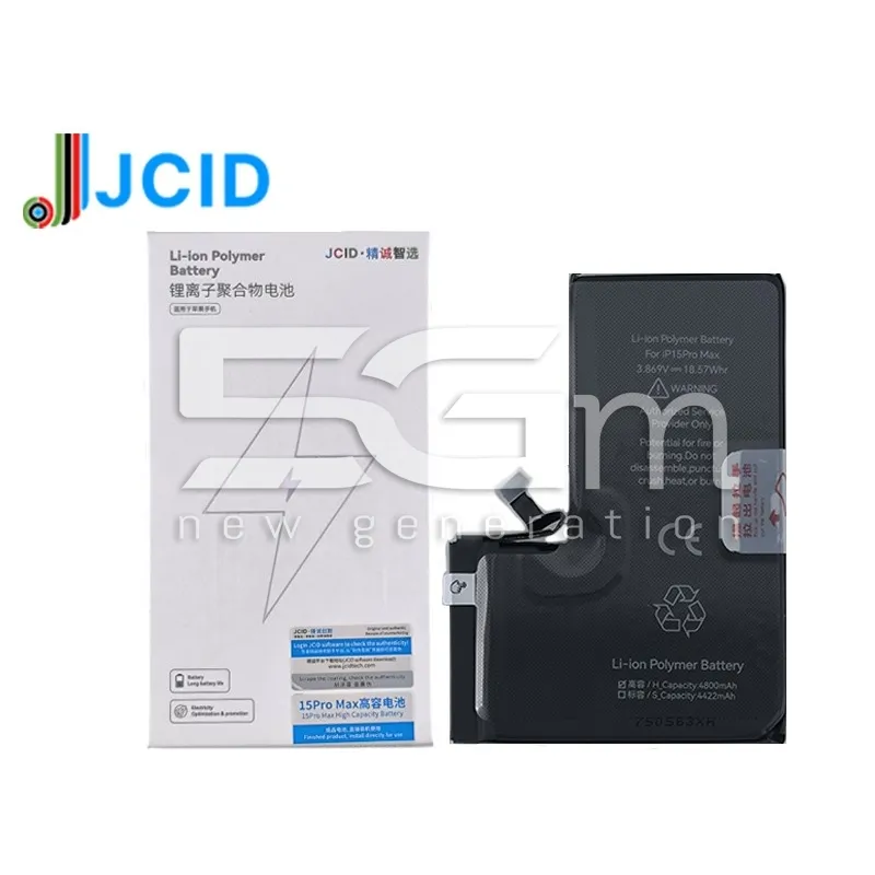 Batterie JCID iPhone 15 Pro Max Haute Capacité 4800mAh | 5G-M