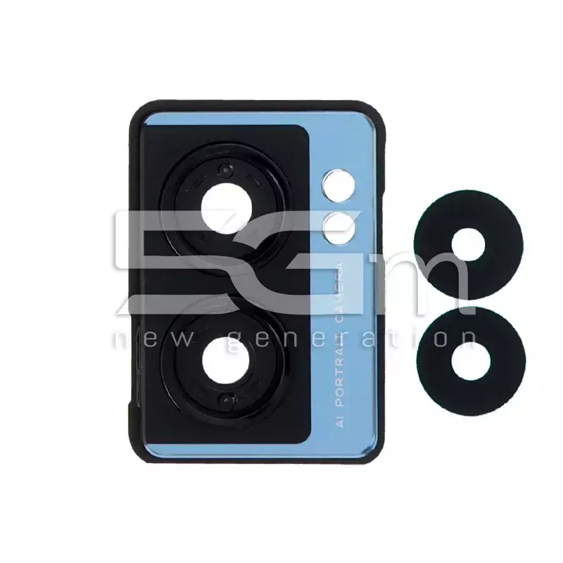 Rear Camera Lens + Frame Ocean Blue OPPO A77 5G