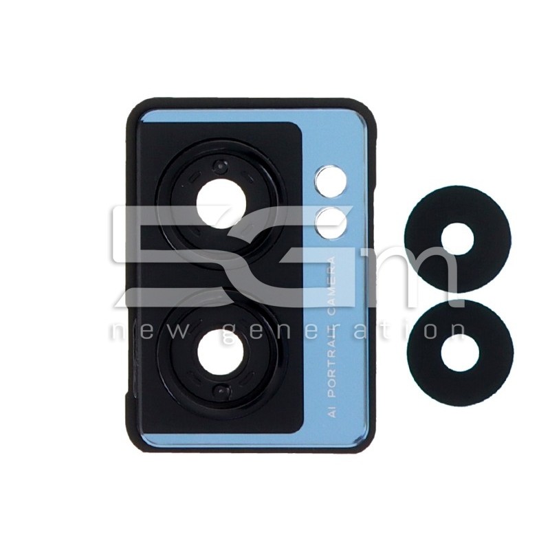 Vetrini Camera Posteriore + Frame Ocean Blue OPPO A77 5G