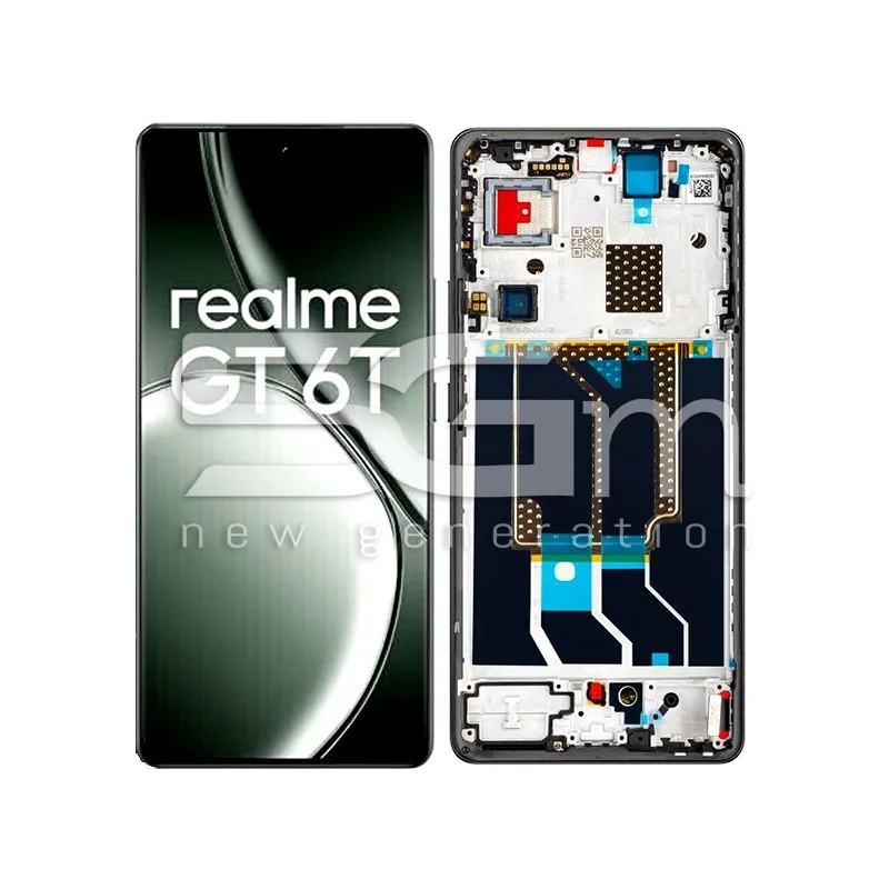Display Touch + Frame Razor Green Realme GT 6T Ori | Store Online 5G-M