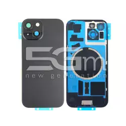 Rear Cover Black + Holder + Magnetism Ring iPhone 15 No Logo