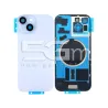 Retro Cover Blue + Holder + Magnetism Ring iPhone 15 No Logo | Store Online 5G-M