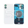 Rückabdeckung Weiß + Halterung + Magnetring iPhone 16 Plus Ohne Logo | 5G-M