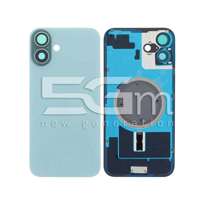 iPhone 16 Plus Back Cover Türkis Halter Magnetring | 5G-M.com