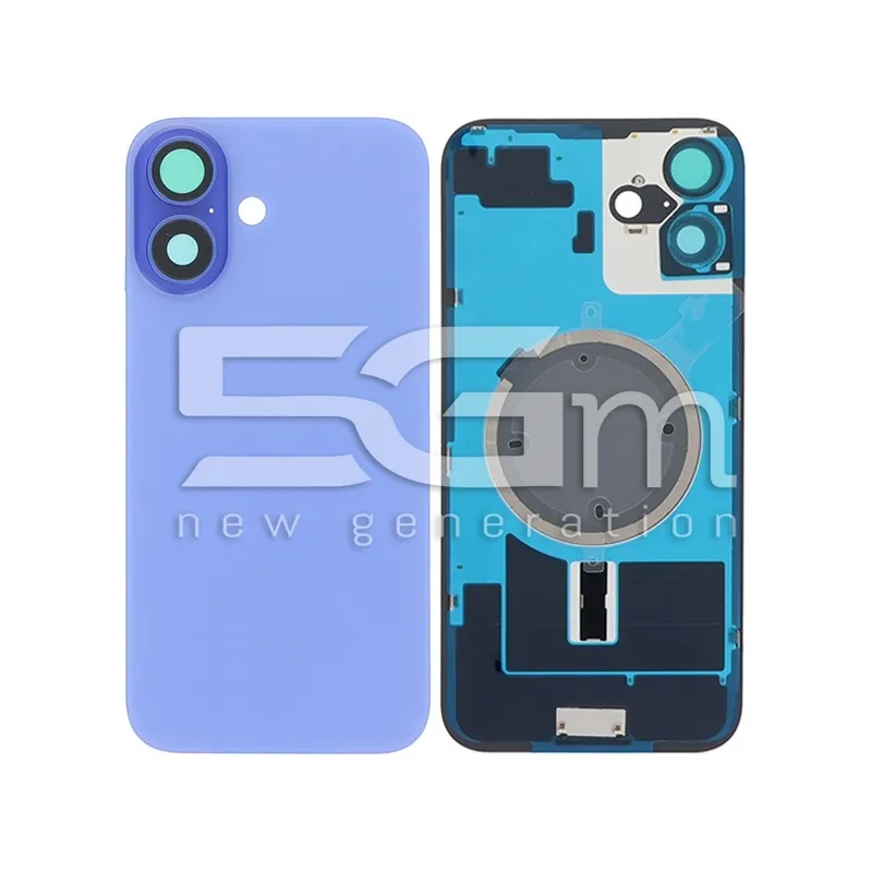 Rear Cover Ultramarine + Holder + Magnetism Ring iPhone 16 Plus No Logo | Loja Online 5G-M