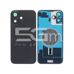 Rear Cover Black + Holder + Magnetism Ring iPhone 16 Plus No Logo