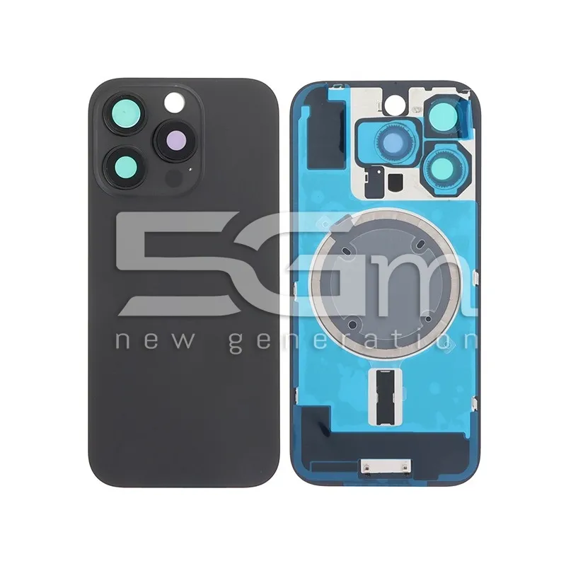 Retro Cover Black Titanium + Holder + Magnetism Ring iPhone 16 Pro No Logo | Store Online 5G-M