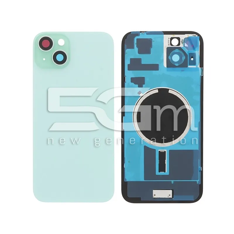 Retro Cover Green + Holder + Magnetism Ring iPhone 15 Plus No Logo | Store Online 5G-M