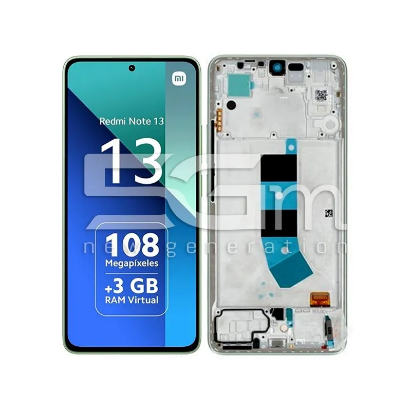 Display Touch + Frame Mint Green Xiaomi Redmi Note 13 4G Ori | Store Online 5G-M