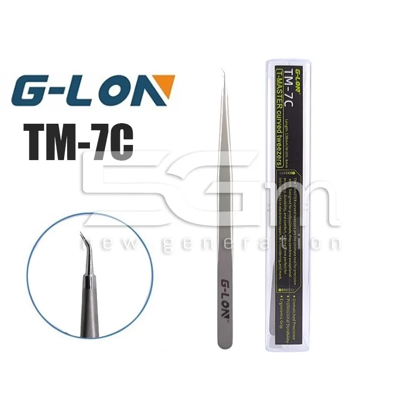 G-Lon TM-7C T-Master Curved Precision Tweezers | 5G-M
