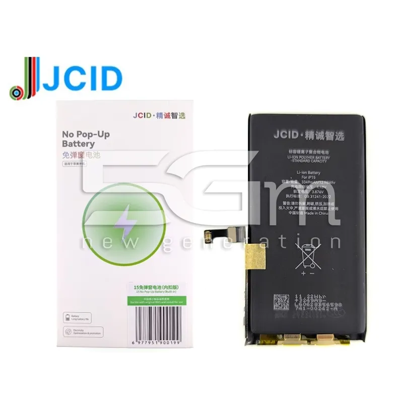 JCID Akkumulátor 3349mAh iPhone 15 Nincs POP-UP, Nincs Panel | 5G-M