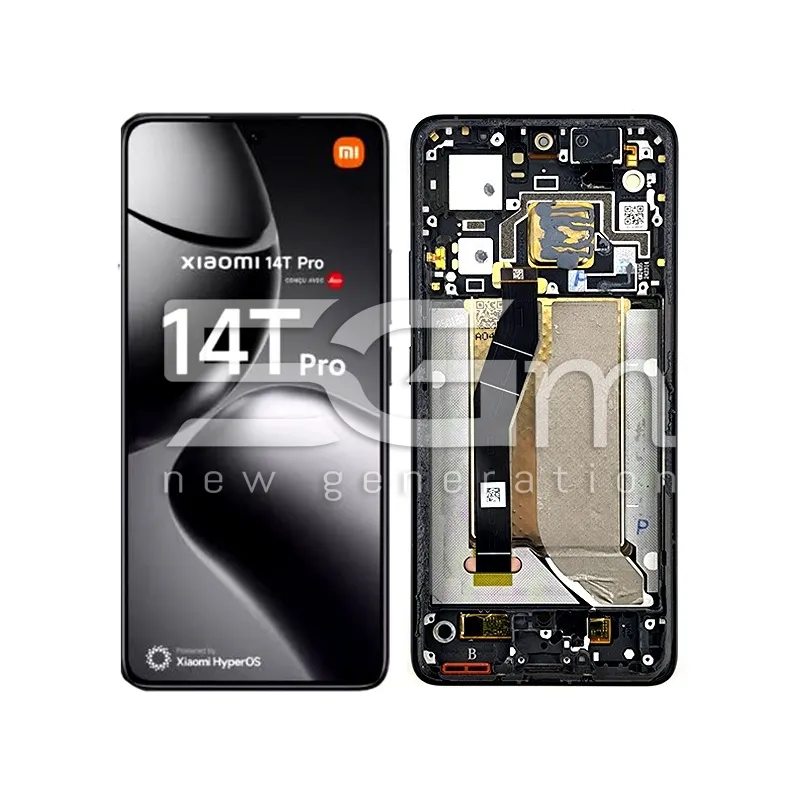 Display Touch + Rahmen Titan Black Xiaomi 14T Pro (Pulled) | 5G-M