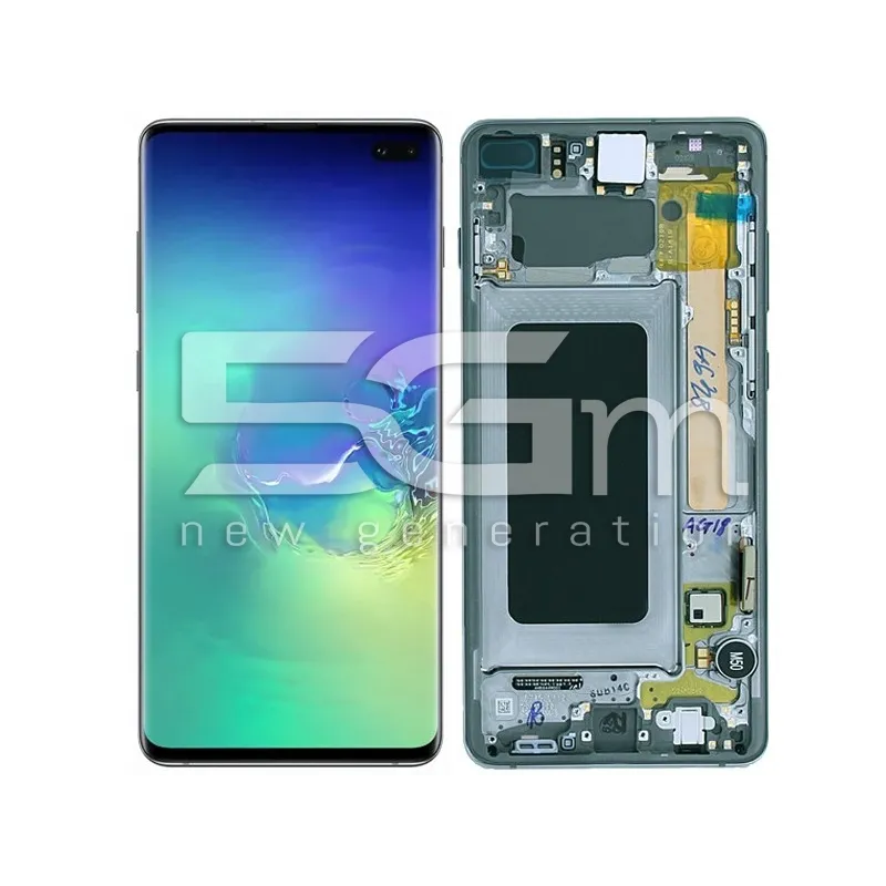 Display Touch Green + Frame Samsung SM-G975F S10 Plus Ori | Store Online 5G-M