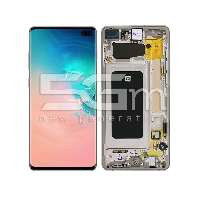 Display Touch Ceramic White + Frame Samsung SM-G975F S10 Plus | Loja Online 5G-M