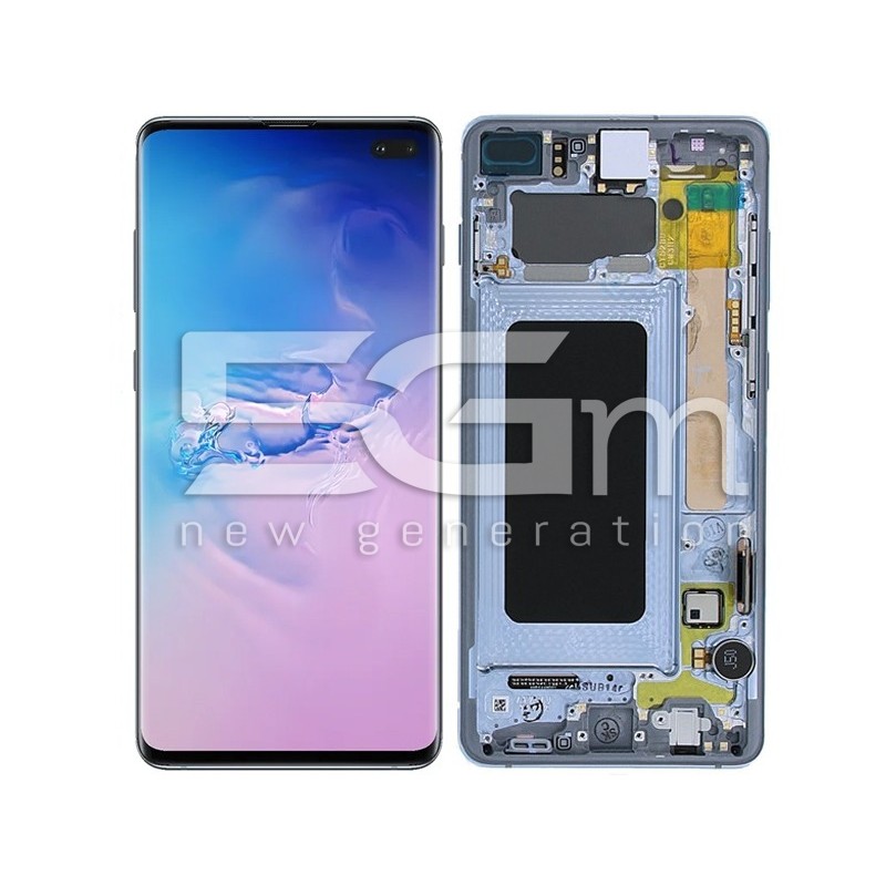 Display Touch + Frame Prism Blue Samsung SM-G975F S10 Plus Ori