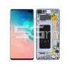 Display Touchscreen + Rahmen Prism Silver Samsung S10 Plus Ori | 5G-M
