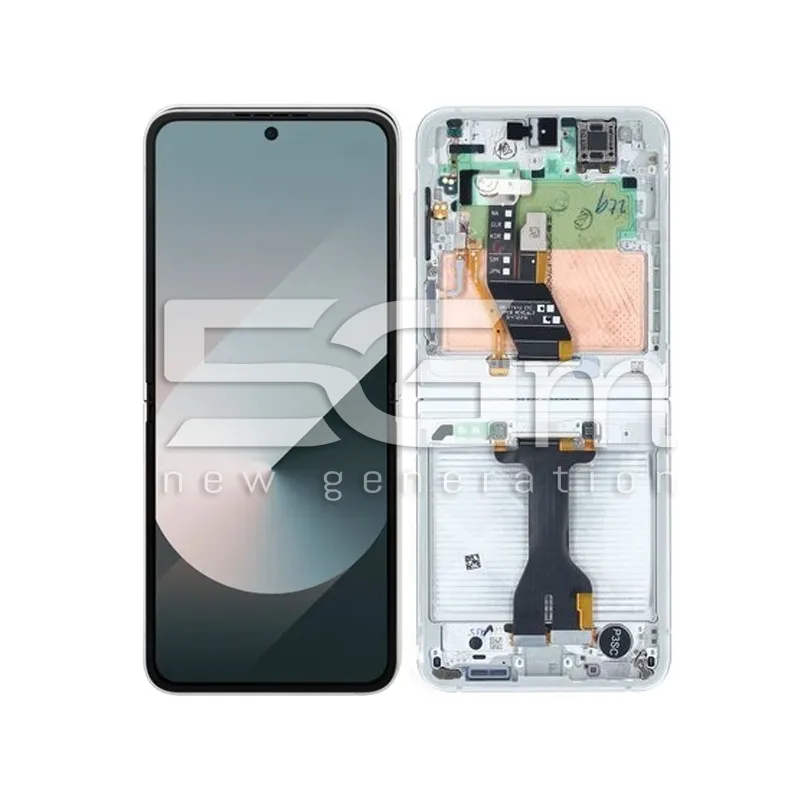 Kijelző Érintő + Keret Fehér Samsung SM-F741 Flip 6 Ori | 5G-M