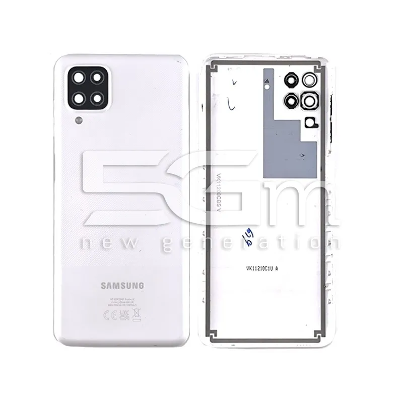 Hátlap + Kamera Üveg Fehér Samsung SM-A127 A12 (Pulled) | 5G-M