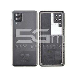 Retro Cover + Vetrino Camera Nero Samsung SM-A127 A12 (Pulled)