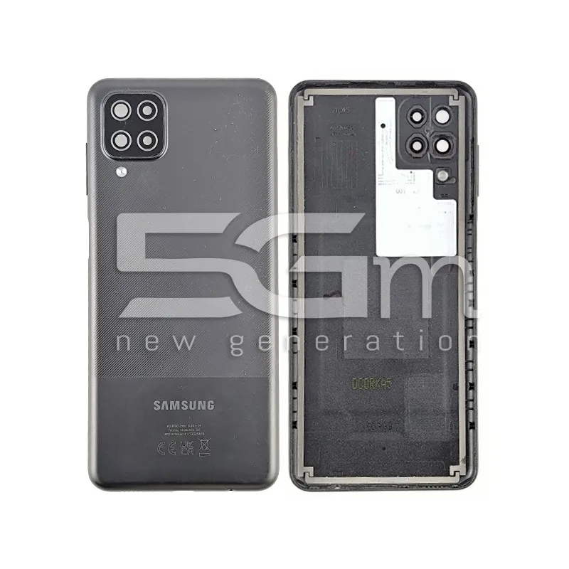 Retro Cover + Vetrino Camera Nero Samsung SM-A127 A12 (Pulled)