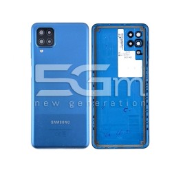 Retro Cover + Vetrino Camera Blue Samsung SM-A127 A12 (Pulled)