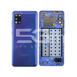 Cache Arrière + Vitre Caméra + Châssis Central Bleu Samsung A31 (Démonté)
