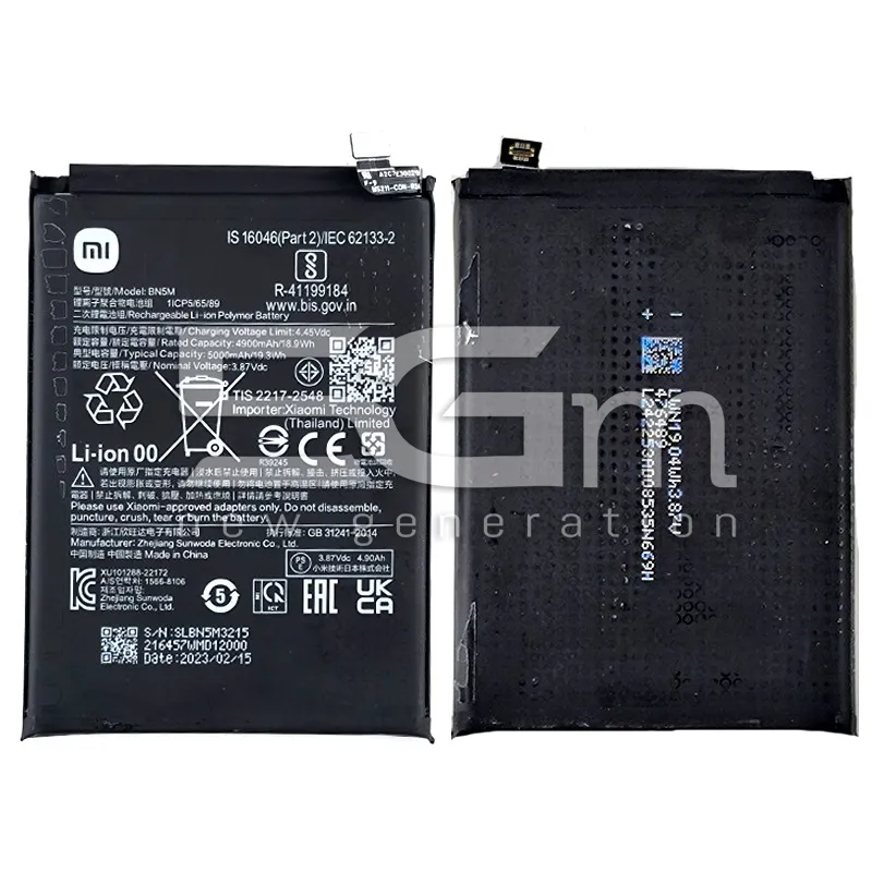 Batteria BN5M 5000mAh Xiaomi Redmi Note 12 4G (Pulled)