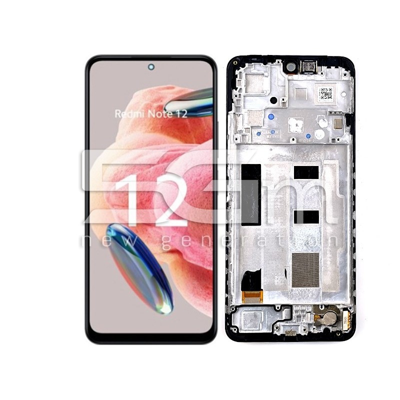 Display Touch + Frame Mint Green Xiaomi Redmi Note 12 4G (Pulled)