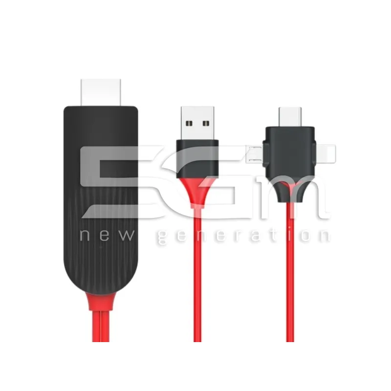 Cable Transmitter Lightning Lightning - Type C - Micro USB to HDMI | 5G-M Online Store