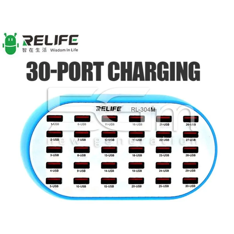 RELIFE RL-304M Ladestation 30 USB-Ports 160W | 5G-M