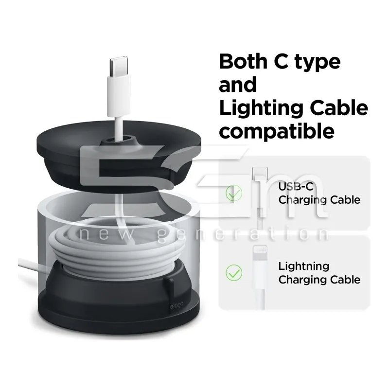 ELAGO Lightning Charging Station Aluminum Black | 5G-M Online Store