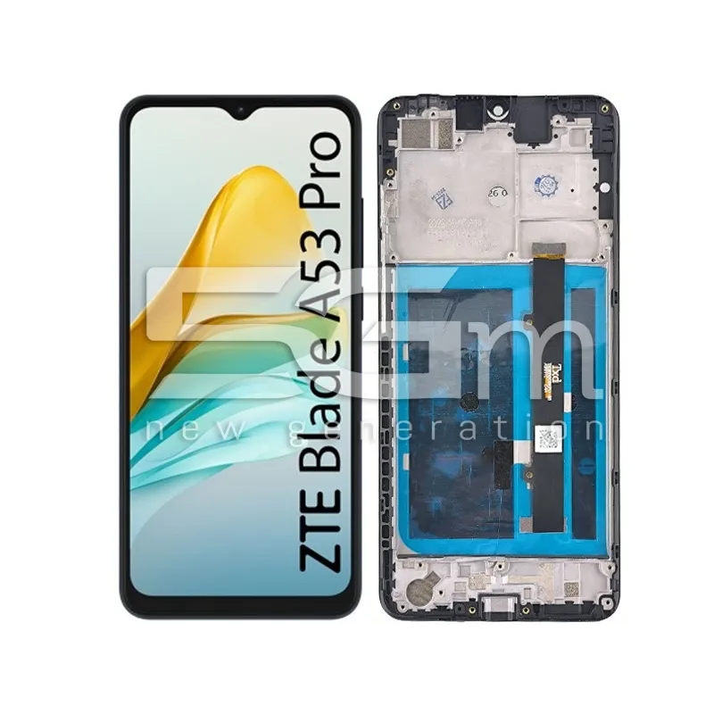Écran Tactile + Châssis Noir ZTE Blade A53 Pro (IPS) | 5G-M