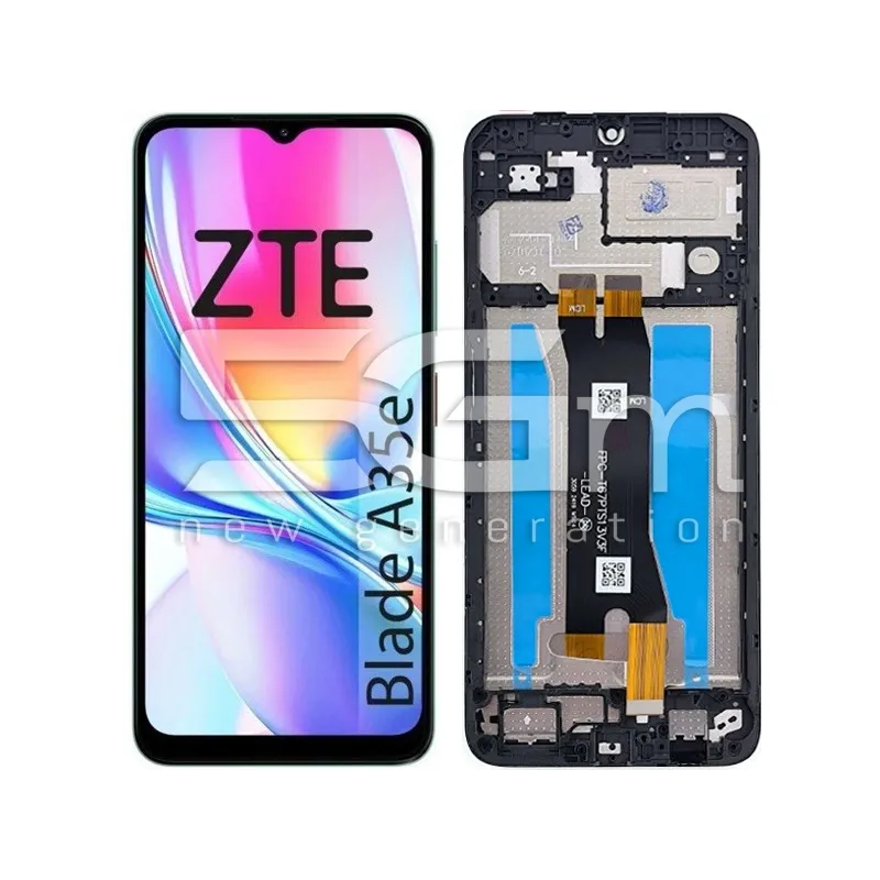 Érintőkijelző + Keret Fekete ZTE Blade A35E (IPS) | 5G-M Webáruház