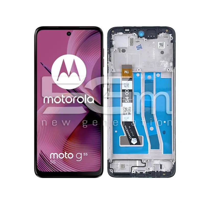 Écran Tactile + Châssis Noir Moto G55 5G (IPS) | 5G-M